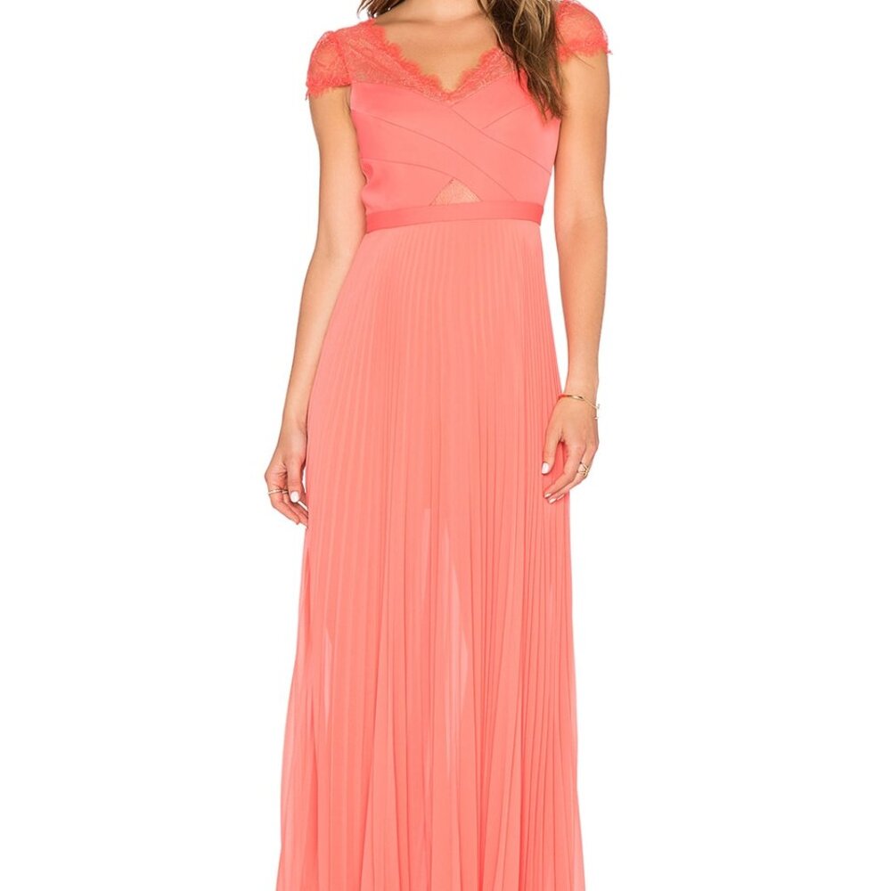 BCBGMAXAZRIA MADALENA PLEATED DRESS, NWT